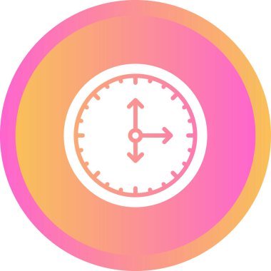 Saat web simgesi, basit vektör illüstrasyonu