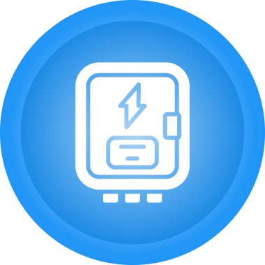 Elektrik Paneli simgesinin vektör illüstrasyonu      