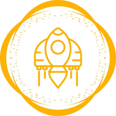 roket ağ ikonu vektör illüstrasyonu 