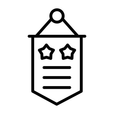 Banner simgesinin vektör illüstrasyonu