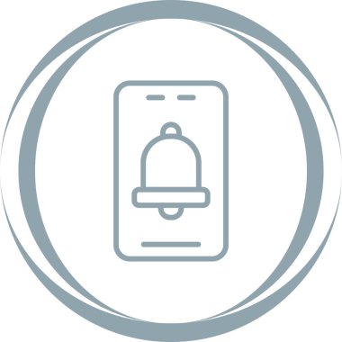 Bilgilendirme zili. Web simgesi basit illüstrasyon