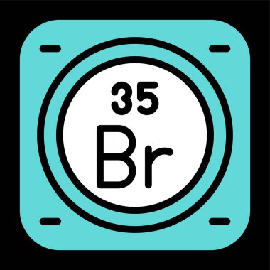 Periyodik tablo ağının kimyasal elementi basit illüstrasyon