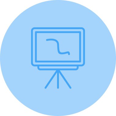 Whiteboard simgesinin vektör illüstrasyonu