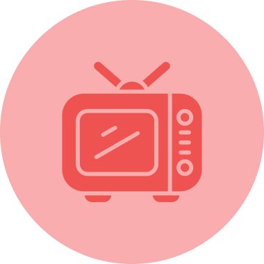 Televizyon. Web simgesi basit illüstrasyon 