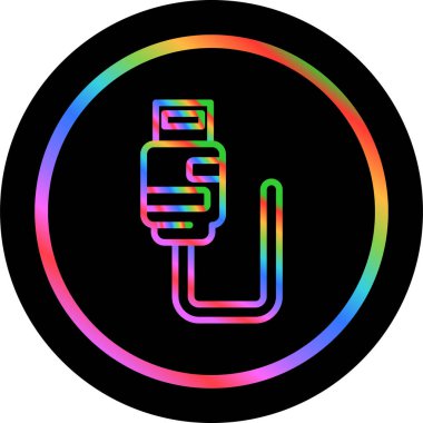 usb simgesi, vektör illüstrasyonu basit tasarım