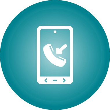 Gelen aramalı cep telefonu. Web simgesi basit illüstrasyon