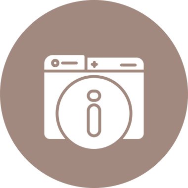 Bilgi Sembolü simgesi, vektör illüstrasyonu