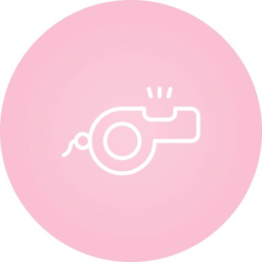 Islık izole edilmiş bir simgenin vektör çizimi 