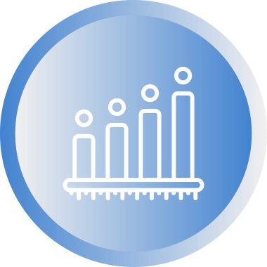 Çubuk Grafik web simgesi, basit vektör illüstrasyonu