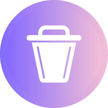 Çöp kutusu simgesi vektör illüstrasyonu