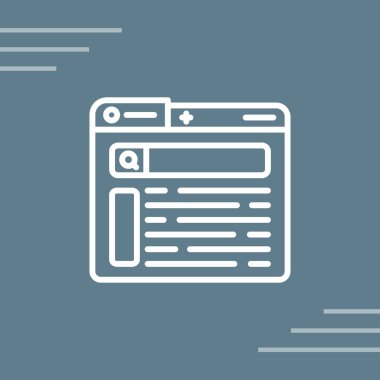 Ara. Web simgesi basit tasarım