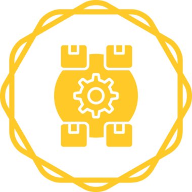 Makine simgesinin vektör illüstrasyonu