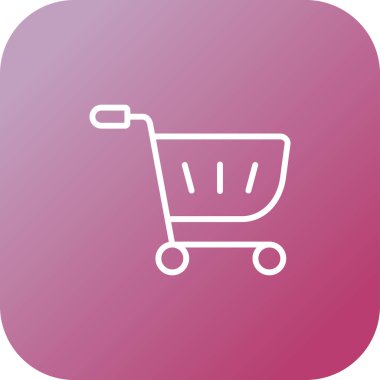 Alışveriş arabası simgesi, vektör illüstrasyonu 