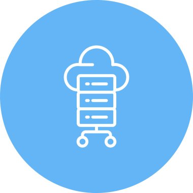 Bulut hesaplama simgesi vektör illüstrasyonu           