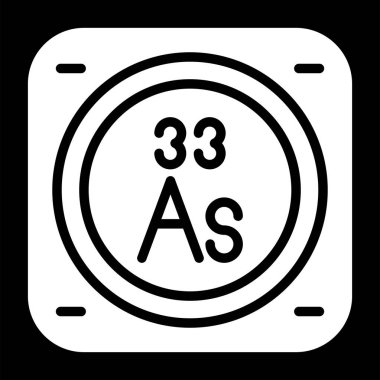 Arsenik kimyasal element. Web simgesi basit illüstrasyon
