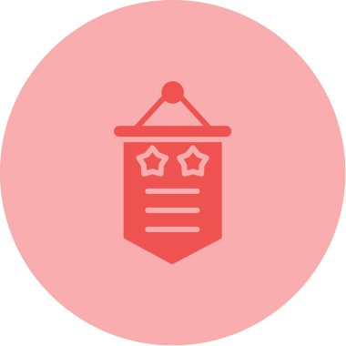 Banner simgesinin vektör illüstrasyonu