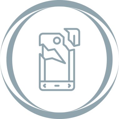 Bozuk akıllı telefonun vektör çizimi 