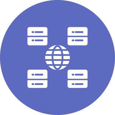 İçerik Taşıma Ağı Vektör Simgesi Beyaz Arkaplanda izole edildi 