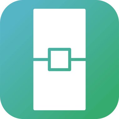 Dikdörtgen simgesi, beyaz arkaplanda renkli illüstrasyon 