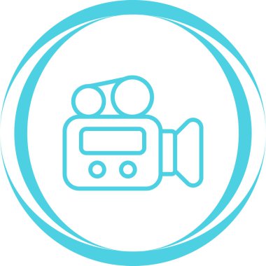Video kamera simgesi vektör çizim 