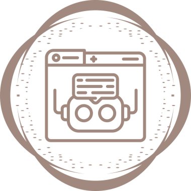 Chatbot düz simgesi, vektör illüstrasyonu 