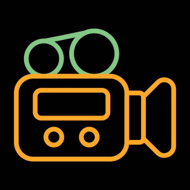 Video kamera simgesi vektör çizim 