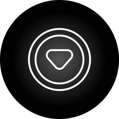 Caret Aşağı satır vektör simgesi