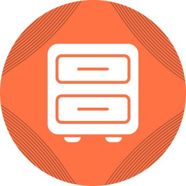 Dosya Kabinesi Web simgesi basit illüstrasyon