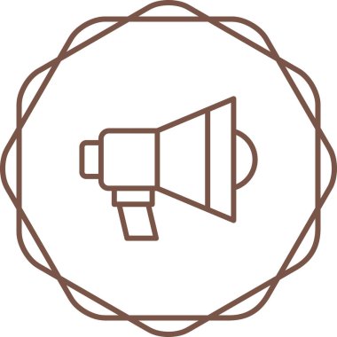 Moda tarzında konuşmacı simgesi. Megafon.