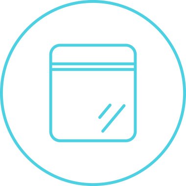 Ziploc torba simgesinin vektör illüstrasyonu