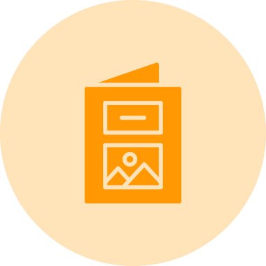 Broşür simgesi, vektör illüstrasyonu basit tasarım