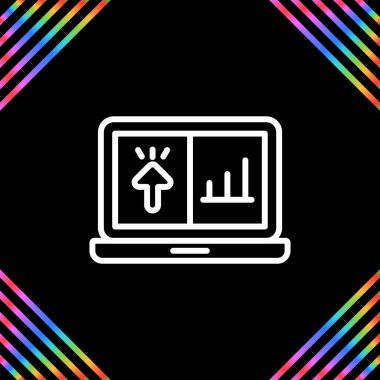 Tıklama Akımı Analiz simgesi vektör çizimi 