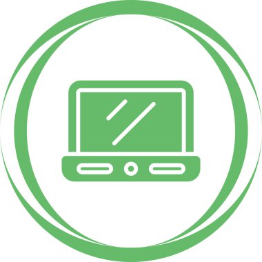 dizüstü bilgisayar simgesi, vektör illüstrasyonu basit tasarım