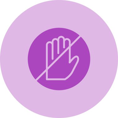 Kısıtlama web simgesi vektör illüstrasyonu 