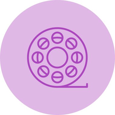 Film makarası web simgesi, basit vektör illüstrasyonu