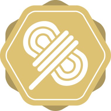 Kablo bağı. Web simgesi basit illüstrasyon