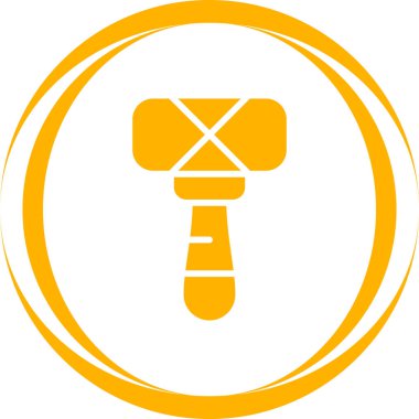 Çekiç simgesi. Web basit illüstrasyonu