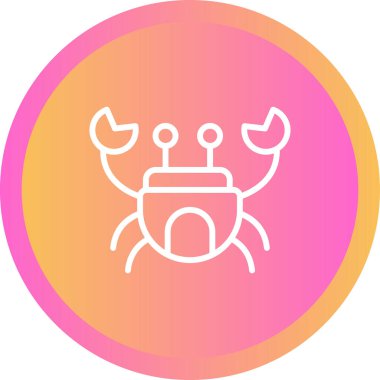 Yengeç simgesinin basit web çizimi