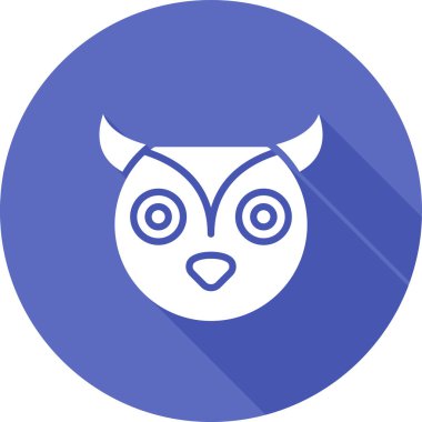 Baykuş. Web simgesi basit illüstrasyon