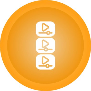  Video simgesinin vektör illüstrasyonu