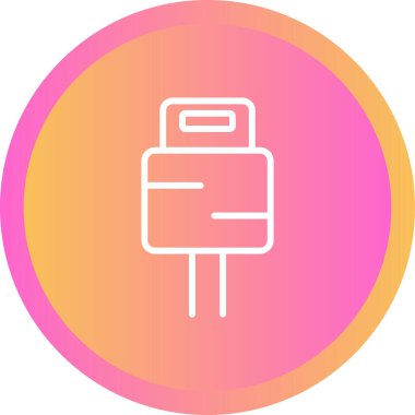 elektrik dolgu simgesi web illüstrasyonu