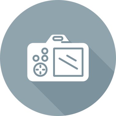 DSR kamera. Web simgesi vektör illüstrasyonu