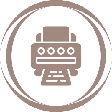 Yazıcı. Web simgesi basit illüstrasyon