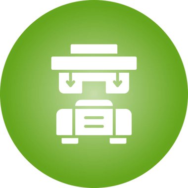 Web tasarımı, bilgi grafikleri ve daha fazlası için Creative Press Machine simgesi çizimi