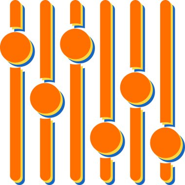 Sliders modern simgesinin vektör illüstrasyonu        