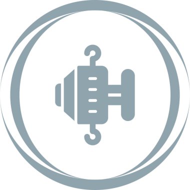 Elle zincir çekme, çelik zincir bloğu taşıyıcı ikonu. Taşıma ekipmanları arasında makara, kanca, kaldıraç, tramvay, fabrika mekaniği, inşaat alanı, garaj, atölye, depo, rıhtım