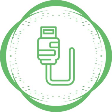 usb simgesi, vektör illüstrasyonu basit tasarım