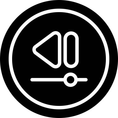 Video Geri Sarma Simgesi vektör illüstrasyonu