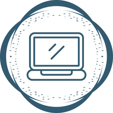 dizüstü bilgisayar simgesi, vektör illüstrasyonu basit tasarım