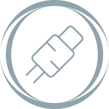 Kablo web simgesi, vektör çizim